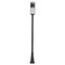 Z-Lite Luca Outdoor Post Mounted Fixture, 1-Light, 10 In.W x 121.75 In.H, Black/Etched 517PHB-519P-BK-LED - alternate 6